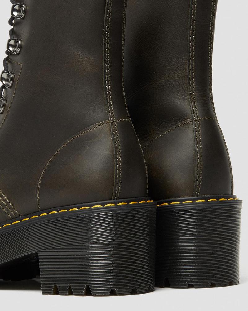 Dr Martens Leona Lær Ankelstøvletter Dame Brune | Norge 701FDN